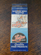 Vintage Matchbook: Lush'us Brand Quality Food Products picture