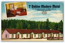 c1940 Gables Modern Motel Georgetown Lake Anaconda Montana MT Vintage Postcard picture