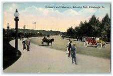 c1910's Entrance And Driveway Schenley Park Pittsburgh Pennsylvania PA Postcard picture
