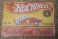 HOT WHEELS VINTAGE MADE TIN SIGN MAN CAVE picture