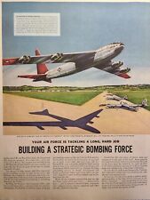Boeing XB-52 Experimental Stratofortress Bomber Over B-36 Vintage Magazine Print picture