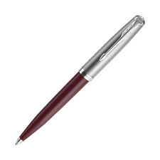 Parker 51 Ballpoint Pen in Burgundy with Chrome Trim - NEW in Original Box picture