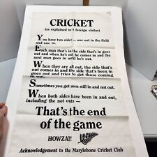 New Zealand Souvenir Linen Tea Towel Cricket as explained to a foreign visitor picture