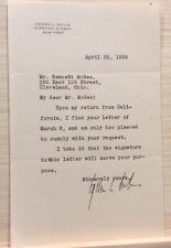 Ogden L. Mills, US Treasury Secretary, Typed Letter Signed 1936 Includes COA 5x8 picture