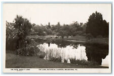 c1940's The Lake Botanical Gardens Melbourne Australia RPPC Photo Postcard picture