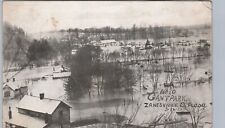 GANT PARK FLOOD zanesville oh original antique postcard ohio history picture