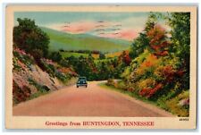 1943 Greetings From Huntington Trees Scene Tennessee TE Posted Vintage Postcard picture