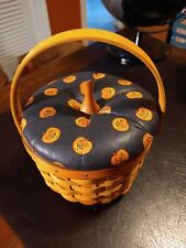 Longaberger 1997 Halloween Basket with padded lid, protective liner, pre-owned picture