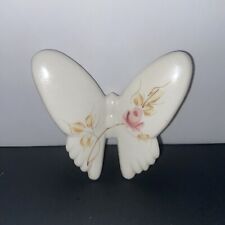 Vintage Homco Hand Painted Ceramic Butterfly Pink/white picture