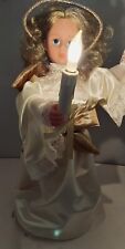 Vintage Rennoc Animated Christmas Angel With Candle Tested Gift Fast Safe Ship picture