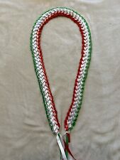 Graduation Lei 3 Color Single Braided  Satin Ribbon Red Green White Mexico Italy picture