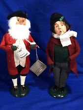 Byers' Choice Carolers Williamsburg 2008 Colonial Man With Peanuts 2007 Signed picture