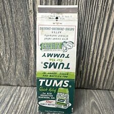 Vtg Tums Quick Relief Tummy Matchbook Cover Advertisement picture