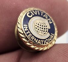 VTG Lapel Pinback Hat Pin Gold Tone Civitan International Logo  picture