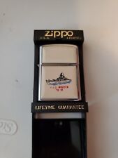 Vintage USS WORDEN WHITE And CHROME Zippo Lighter picture