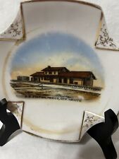 Vintage c1910 Souvenir Plate  R R Station New Mexico Wheelock  Made In Germany picture