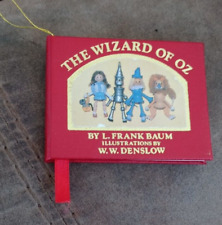 Vintage Christmas Kurt Adler The Wizard Of Oz Miniature Book Ornament 1984 picture