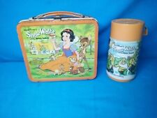 Vintage 1975 Walt Disney Snow White And The Seven Dwarfs Lunch Box With Thermos picture