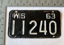 1963 Wisconsin MOTORCYCLE License Plate ALPCA Harley Davidson Indian 11240 picture