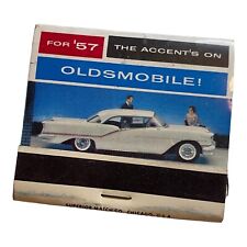 Vintage Full Matchbook - White 1957 Oldsmobile - Dee Motor Co Anaconda Montana picture