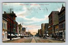 Findlay OH-Ohio, Main Street Looking North, Antique Souvenir Vintage Postcard picture
