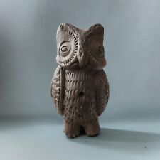 Art Pottery Owl Whistle Black Ebony Hand Carved Flute Musical Bird Toy Columbia  picture