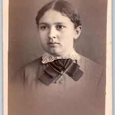 c1870s Lancaster, PA Young Girl CdV Photo Card John Hubley Photographer Lady H4 picture