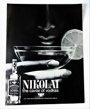 Nikolai Vodka ad vintage 1971 original advertisement  picture