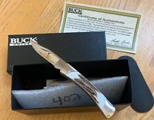 RARE BUCK BCCI 055 STAG NICKEL SILVER KNIFE NEVER USED IN BOX D22 picture