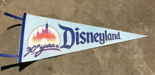 Vintage 30th Years Walt Disneyland 1985 Pennant Flag Banner picture