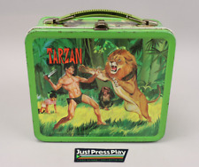 VTG 1966 Aladdin Tarzan Metal Lunchbox with Thermos Still Shines Look picture