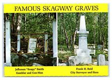 Postcard AK Famous Skagway Graves - Jefferson Soapy Smith & Frank H Reid AJ2 picture