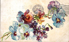 c1908 Blue Flowers, Embossed, WV Postmark, Vintage Postcard 3334 picture