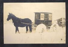 REAL PHOTO HOLLAND MICHIGAN RFD MAIL WAGON WINTER SNOW POSTCARD COPY picture