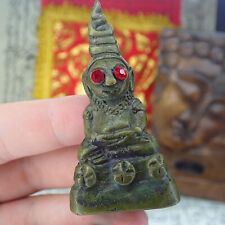 Ngang Statue Thai Amulet Rare Vintage Buddhism Talisman Brass Phra Ngang Buddha picture