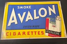 ORIGINAL NOS 1941 Avalon Cigarette Tobacco Advertising Sign Poster picture