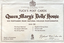 VINTAGE QUEEN MARY'S DOLLS' HOUSE  SET BC TUCK'S POST CARDS WITH ENVELOPE picture