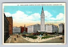 Cleveland OH- Ohio, Public Square, Advertisement, Antique Vintage c1929 Postcard picture