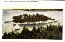 Postcard BOAT SCENE Peaks Island Maine ME AM1347 picture