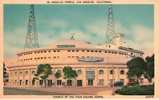 Postcard CA Los Angeles Angelus Temple Four Square Gospel Linen Vintage PC G3223 picture