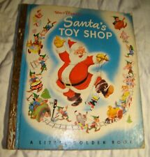 Vtg 1950s Walt Disney's SANTA'S TOY SHOP Little Golden Book 1st Ed 