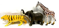 Lot of 3 Animals Elephant Toy Major Trading Co 2006 Tiger Giraffe 7