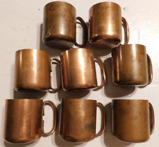 SET OF 8 VINTAGE MOSCOW MULE COPPER TUMBLER CUPS picture
