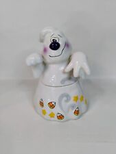 Blue Sky Clayworks Friendly Ghost Halloween Ceramic Cookie / Candy Jar picture