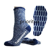 Tupperware Award 2020 Plush Sleeper Socks Medium Size 5-9 Blue New in Package picture