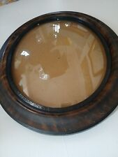 Vintage Antique Oval Wooden Picture Frame Concave Glass  17