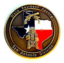 Ultra Rare Vintage Original FBI Waco Resident Agency San Antonio Division Coin picture