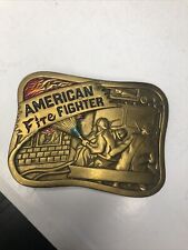 1981 Baron American Fire Fighter Brass Belt Buckle 6315 picture