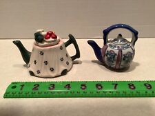 Mini porcelain teapots, PAIR picture