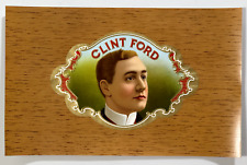 Vintage CLINT FORD Cigar Box Label Tobacco Excellent Condition 5 1/2
